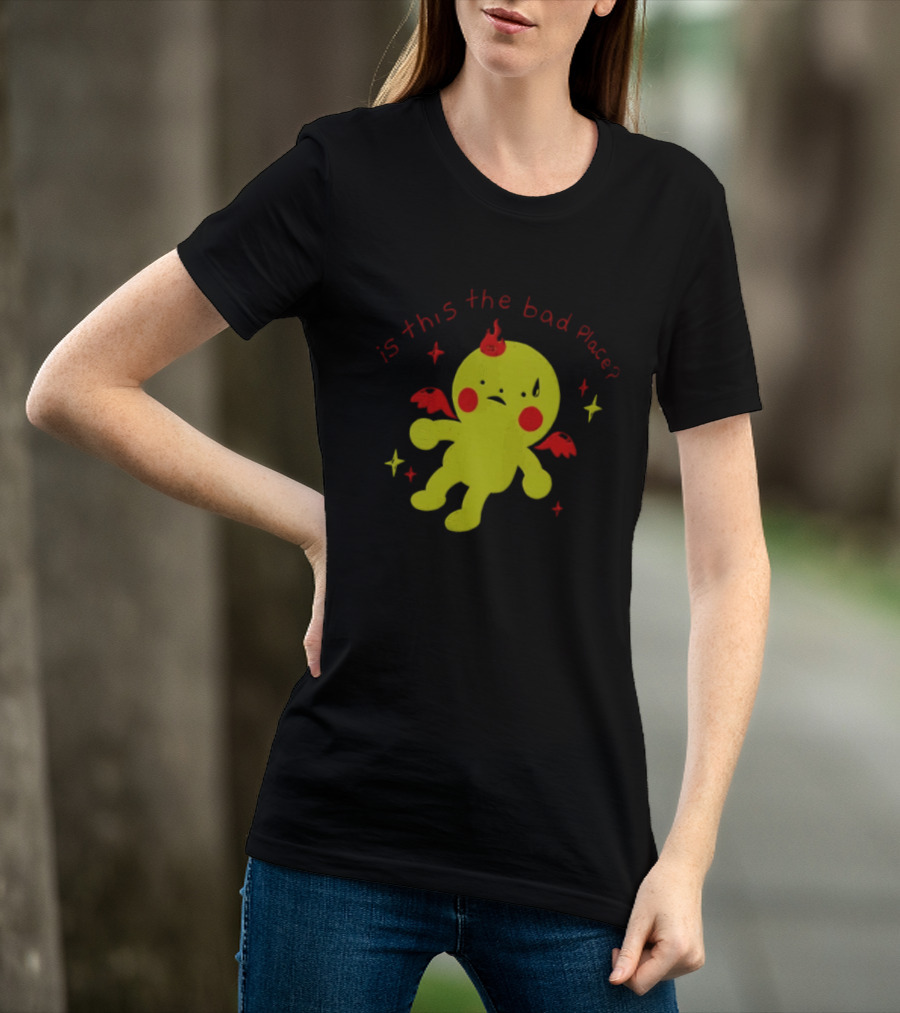 Is This The Bad Place Demon Creature Red Wings Yellow T-Shirt