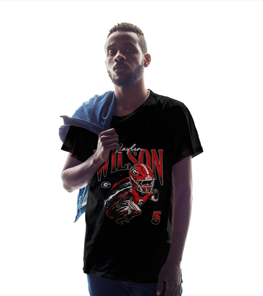 Raylen Wilson Georgia Bulldogs NCAA Football Caricature Fan Gear T-Shirt