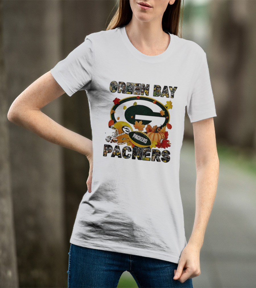 Green Bay Packers Football Fall Pumpkin Autumn 2026 Halloween T-Shirt