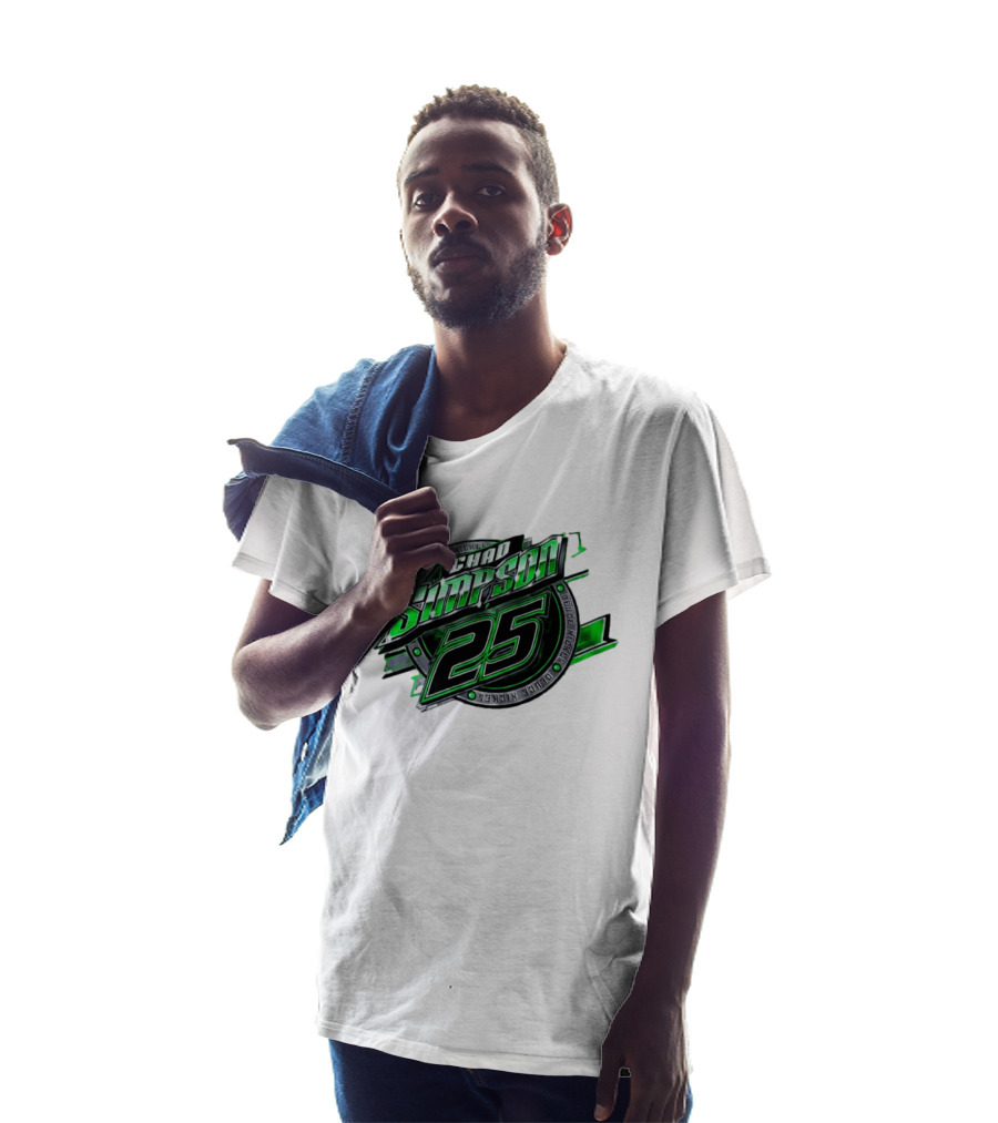 Chad Simpson 25 Deuce Nickel Racing Green Black Christian Series T-Shirt