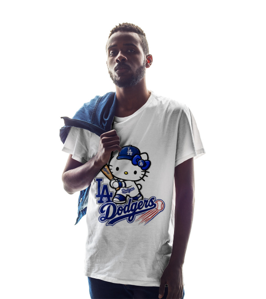 Hello Kitty Los Angeles Dodgers 2026 MLB Baseball Collaboration T-Shirt