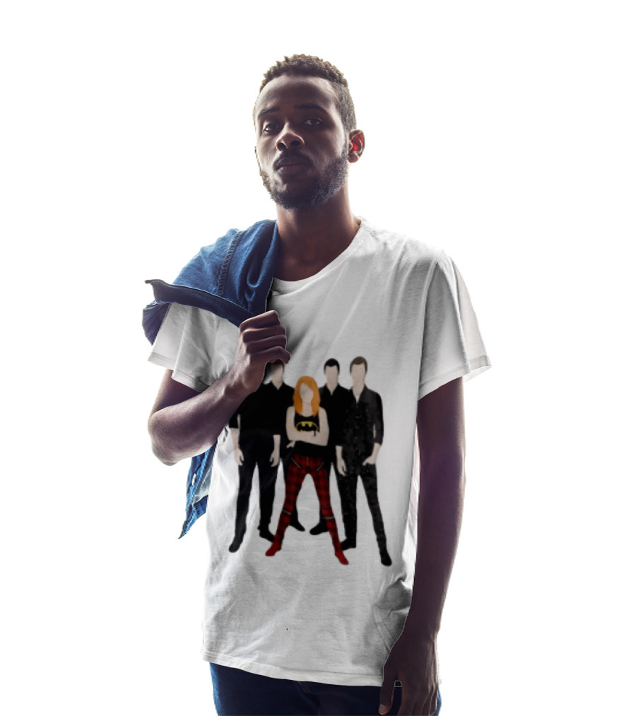 Vector Alternative Rock Band With Bat Symbol And Checkered Pants T-Shirt