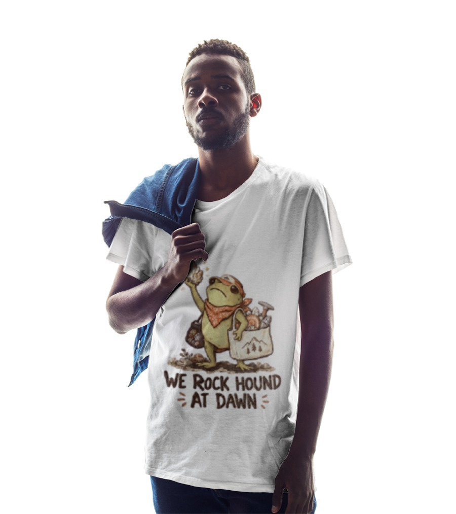 We Rock Hound At Dawn Frog With Crystal Collection Adventure T-Shirt