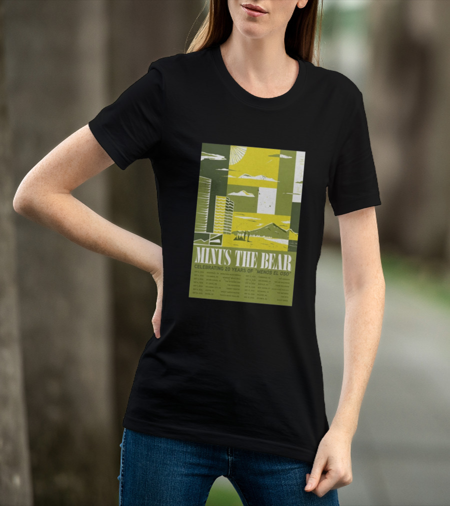 Minus The Bear Celebrating 20 Years Of Menos El Oso 2026 US Tour Dates T-Shirt