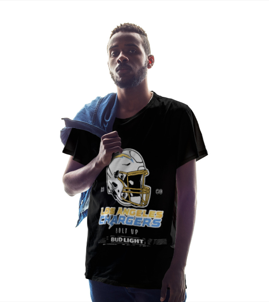 Los Angeles Chargers Bolt Up Bud Light Football 1960 T-Shirt