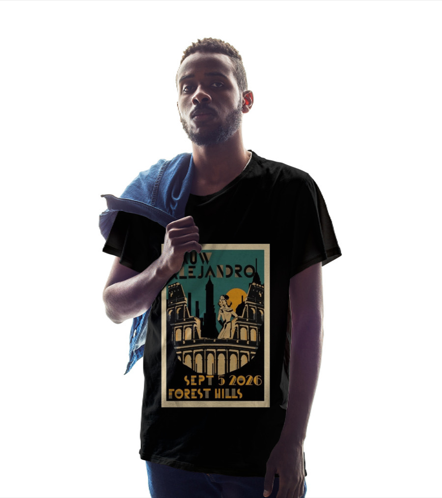 Rauw Alejandro Sept 5 2026 Forest Hills Stadium Art Deco T-Shirt