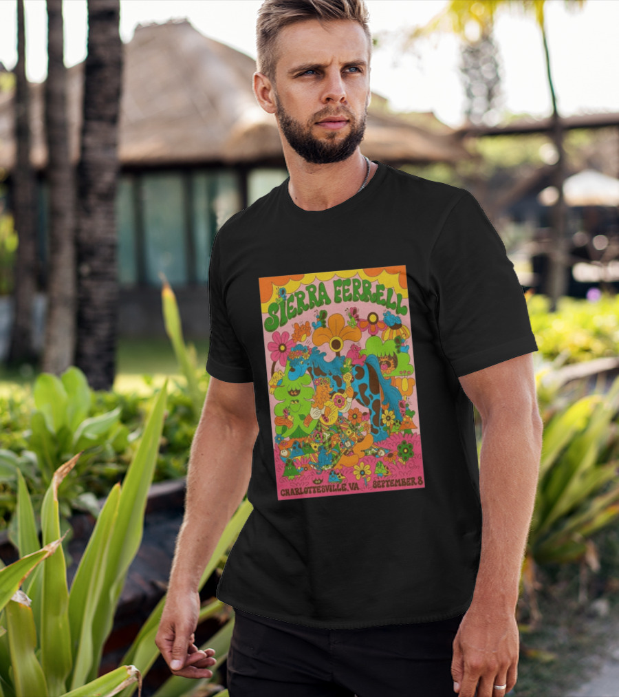 Sierra Ferrell Concert September 8 Charlottesville VA Psychedelic Floral T-Shirt