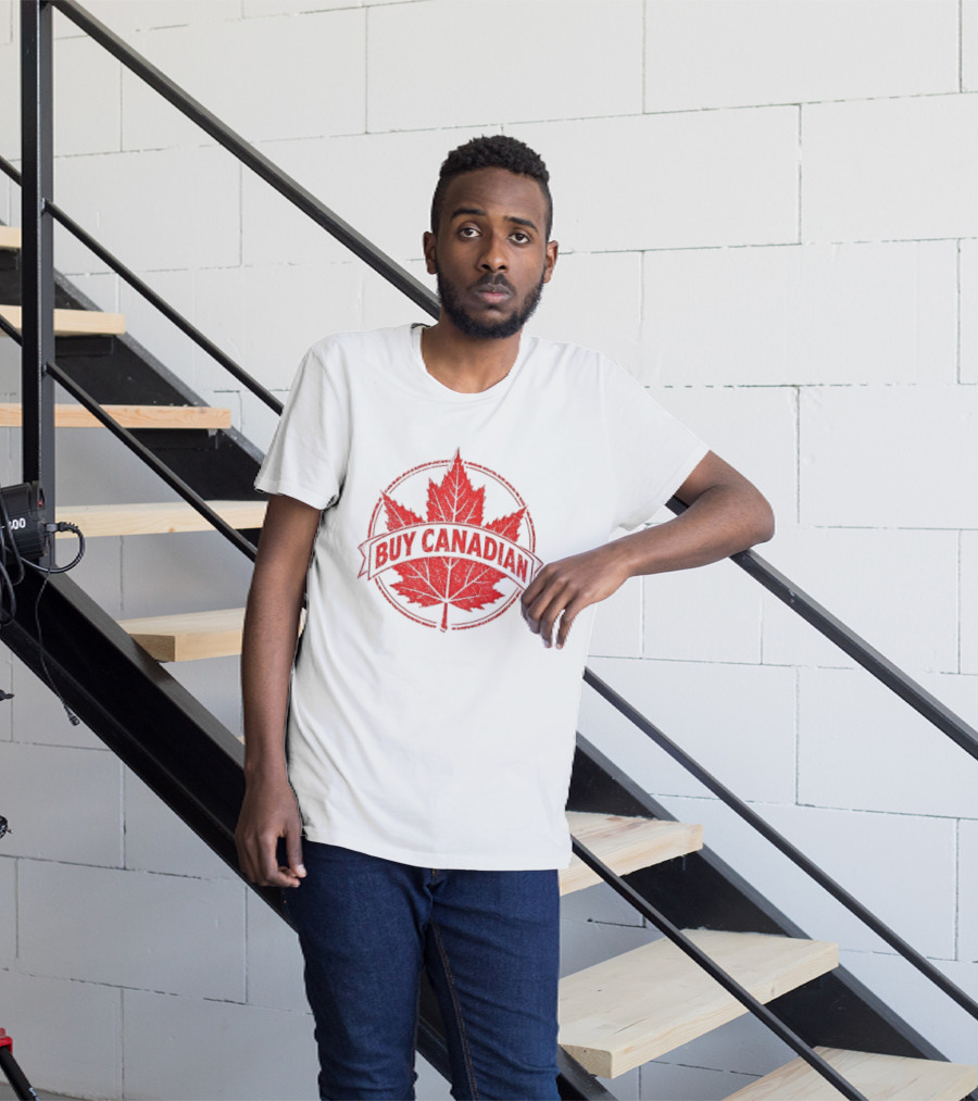 Buy Canadian Support Local Maple Leaf Pride T-Shirt