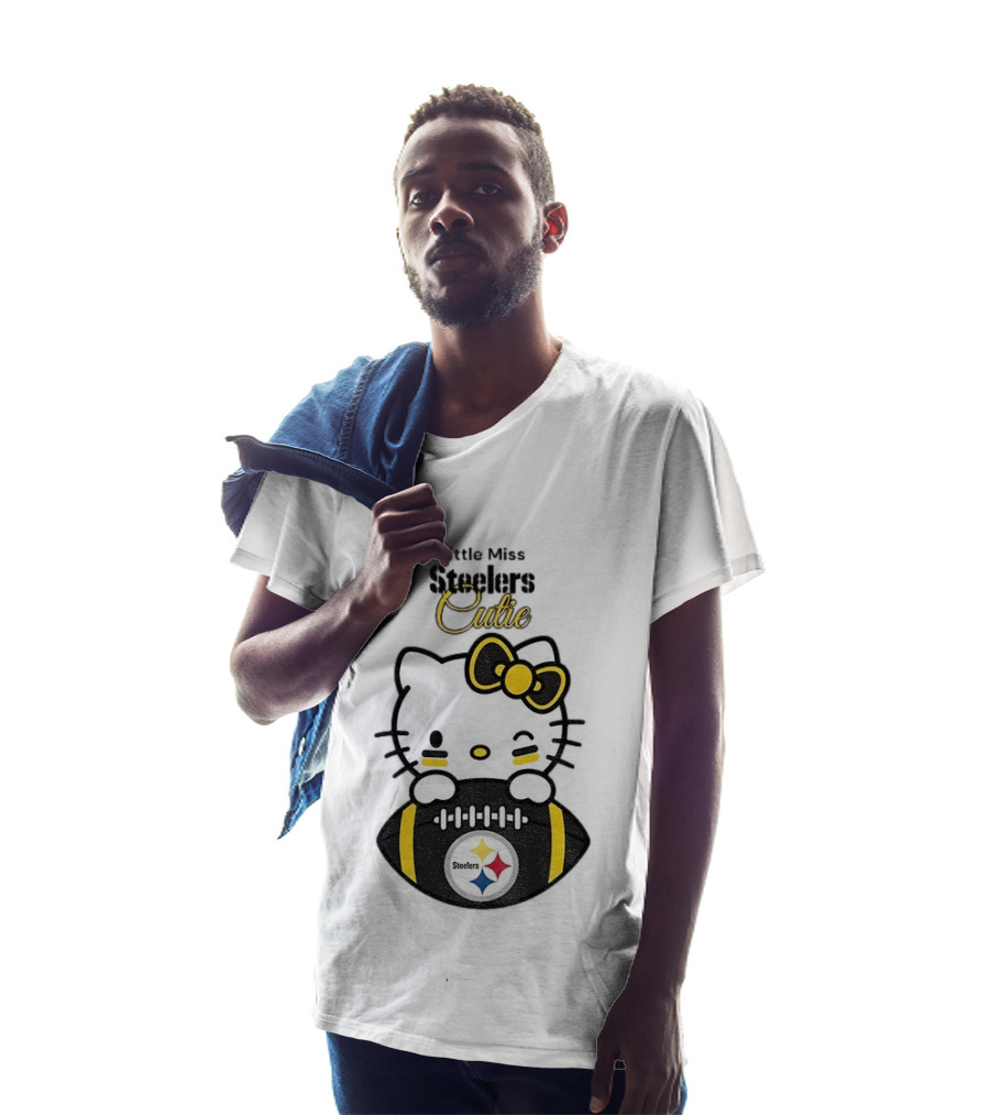 Hello Kitty Little Miss Steelers Cutie Football T-Shirt
