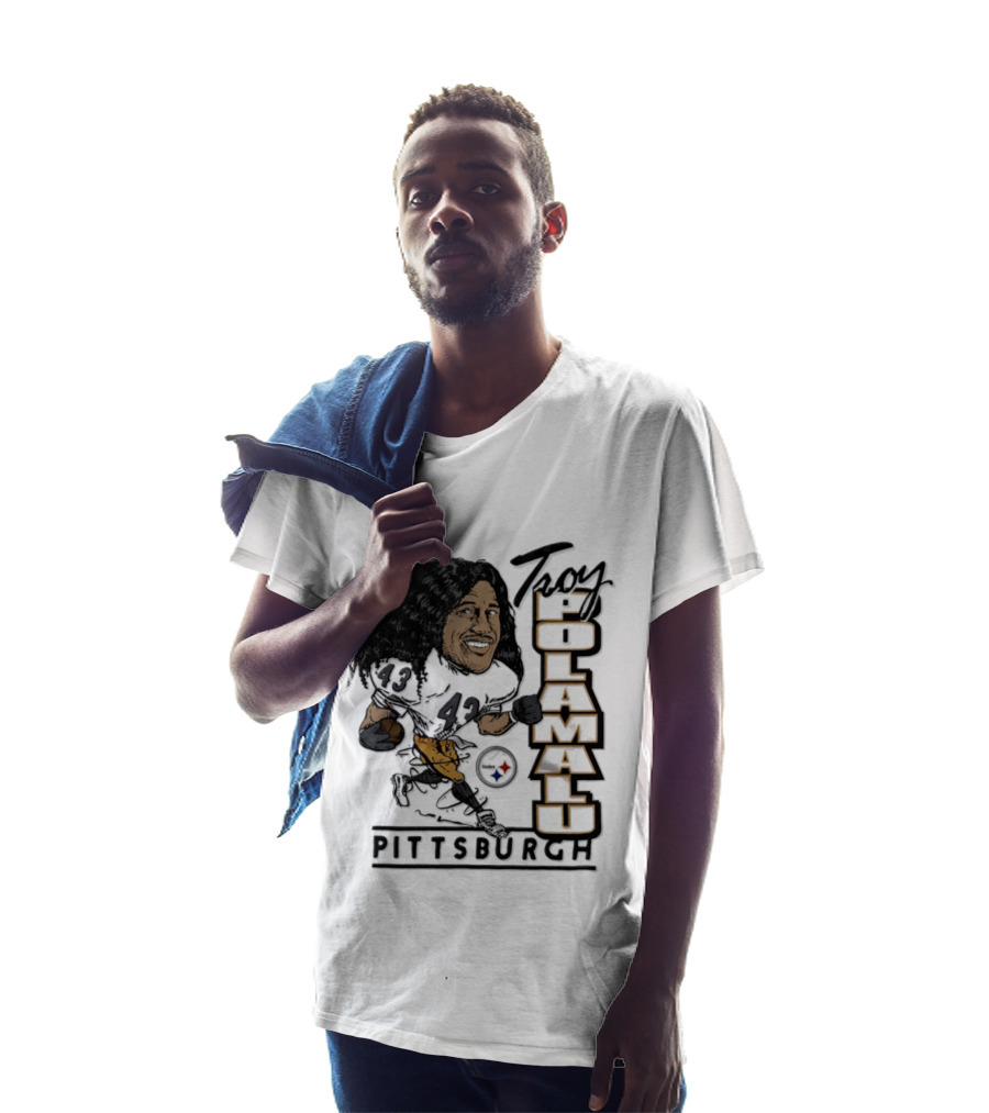 Troy Polamalu Pittsburgh Steelers 43 Caricature T-Shirt