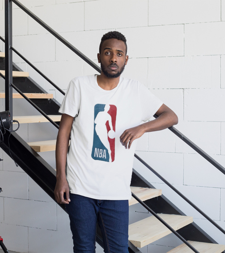 NBA National Basketball Association Blue Red Abstract T-Shirt