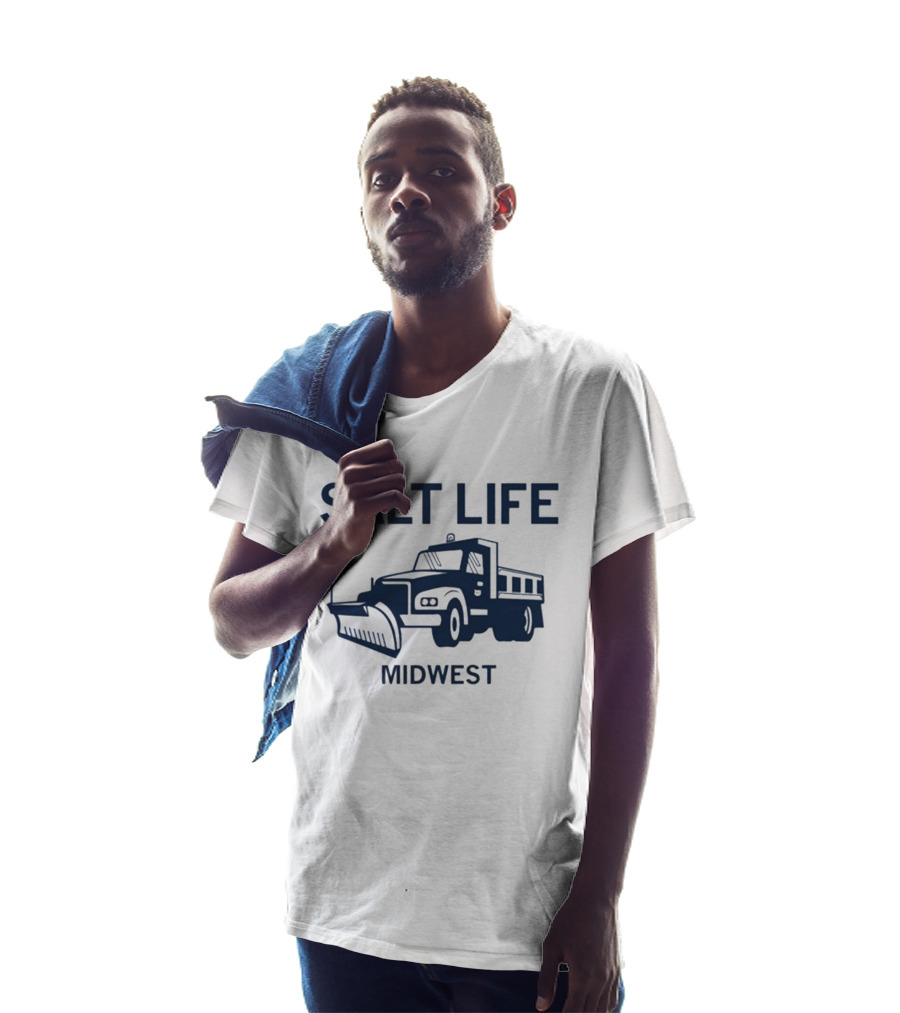 Salt Life Midwest Snow Plow Truck T-Shirt