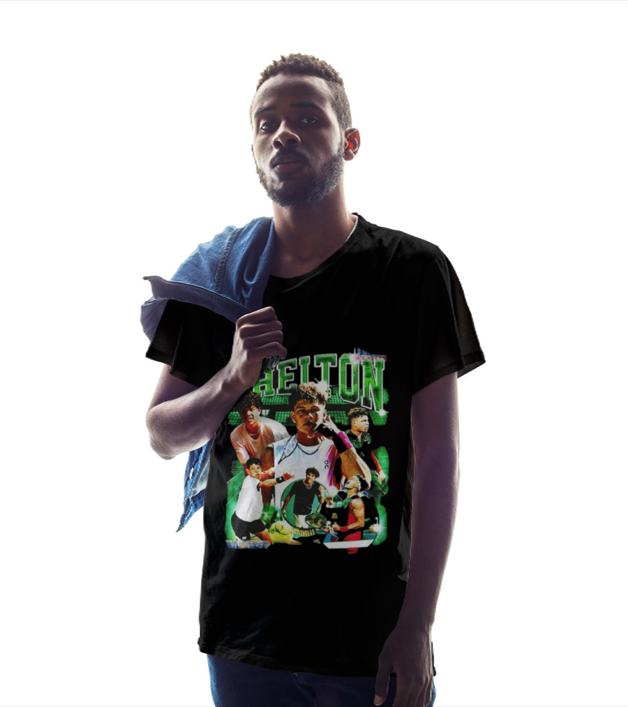 Ben Shelton Tennis Champions Green Collage T-Shirt