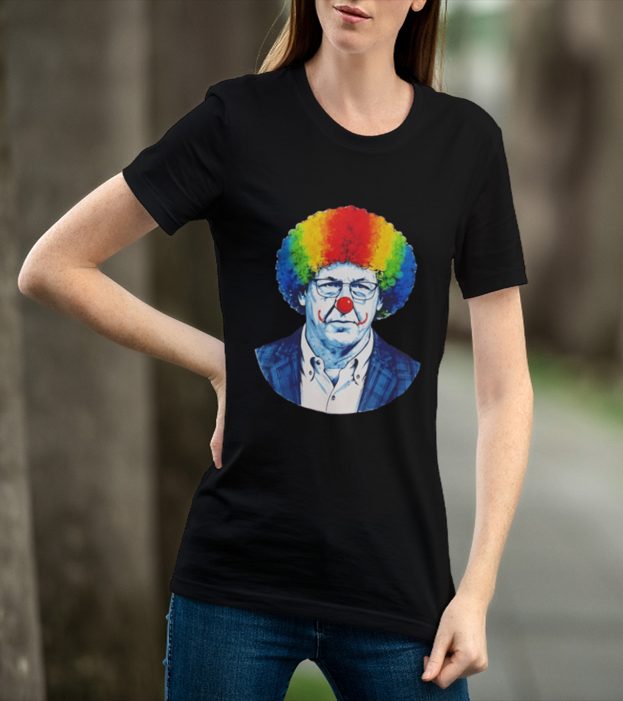 LSU Tigers Football Coach Brian Kelly Clown Red Nose Rainbow Wig T-Shirt