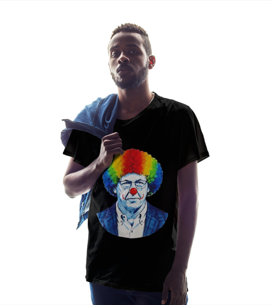 LSU Tigers Football Coach Brian Kelly Clown Red Nose Rainbow Wig T-Shirt