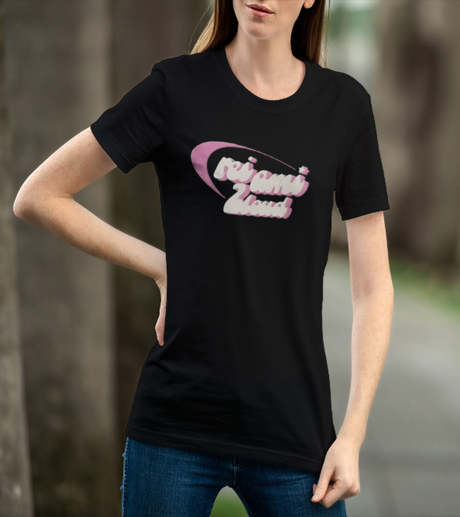 Rei Ami To Loud Pink Orbit Ring Star 3D Logo Playful T-Shirt
