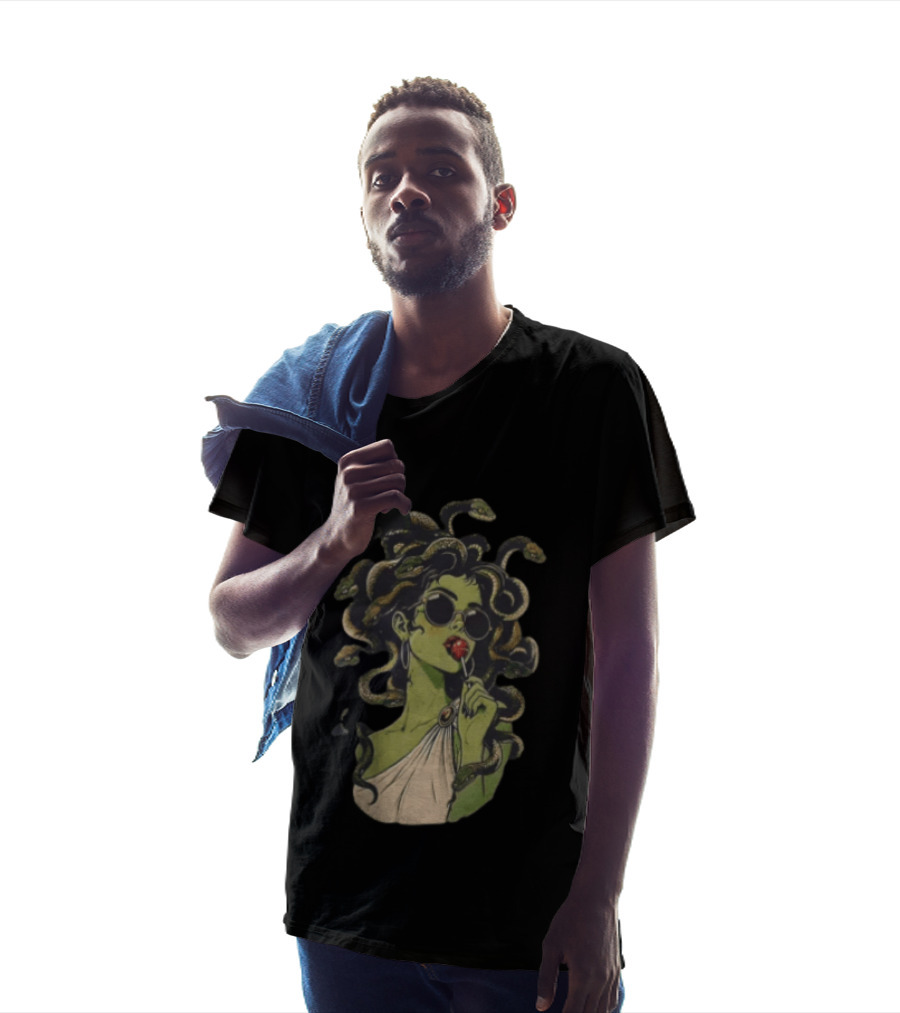 Vintage Medusa With Sunglasses And Lollipop T-Shirt