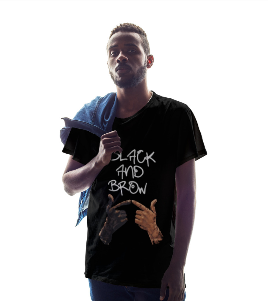 Black And Brown Hand Gesture T-Shirt