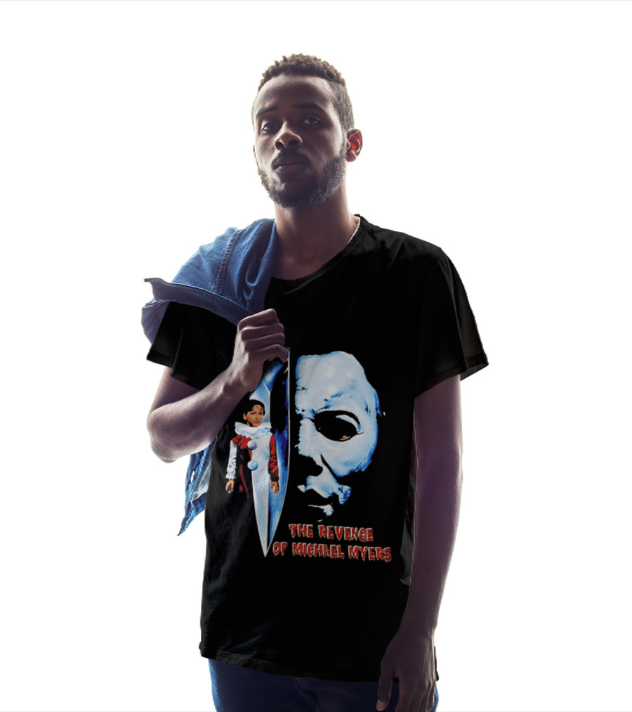 The Revenge Of Michael Myers Halloween Mask Knife Clown T-Shirt