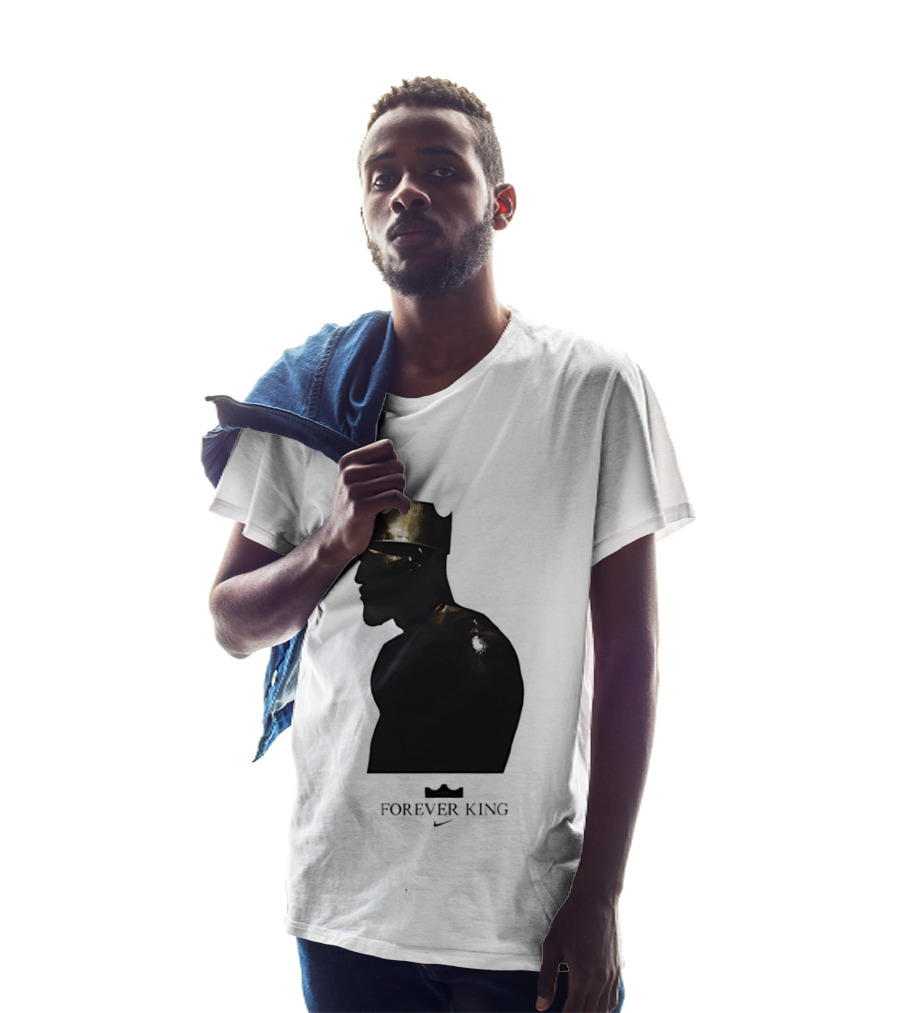 LeBron James Forever King Gold Crown Silhouette Nike T-Shirt