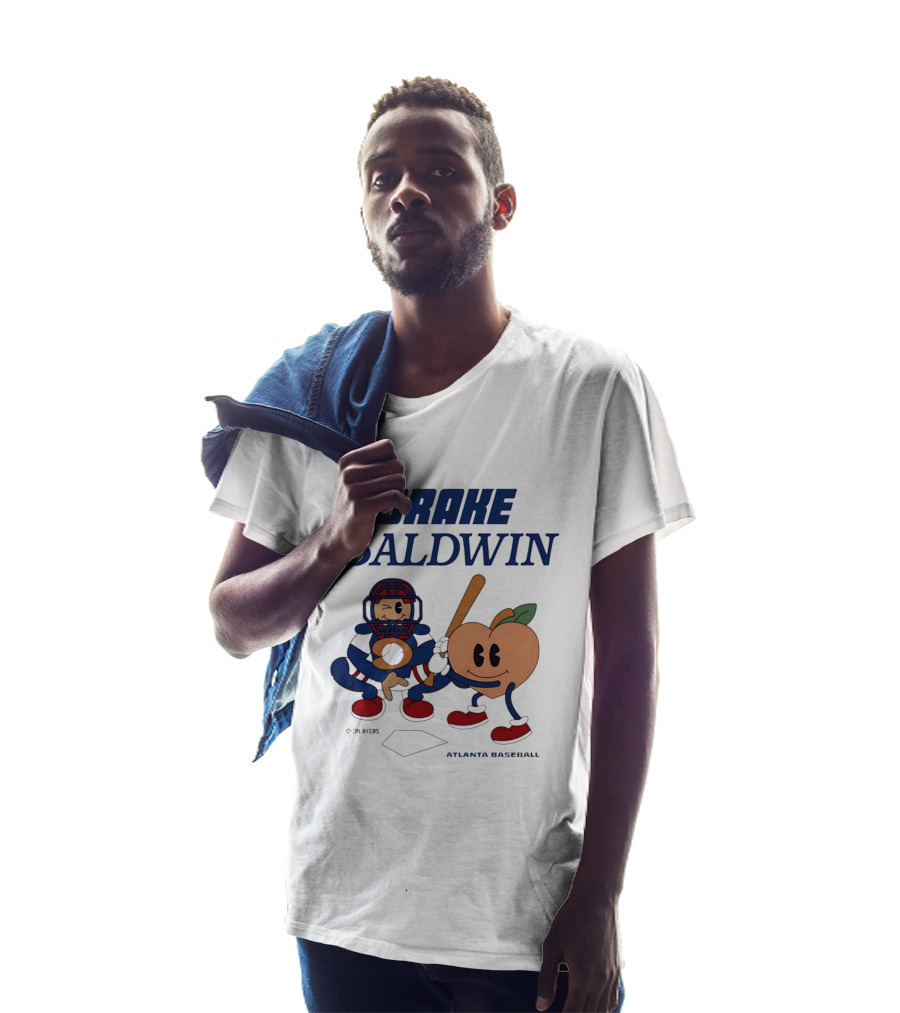 Drake Baldwin Animated Players Atlanta Baseball Peachtree T-Shirt