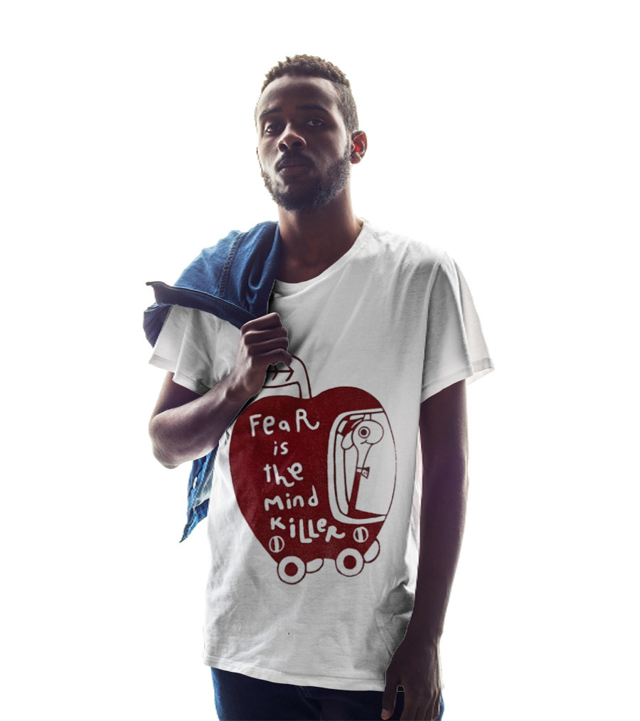 Fear Is The Mind Killer Red Apple With Wheels And Leaf T-Shirt