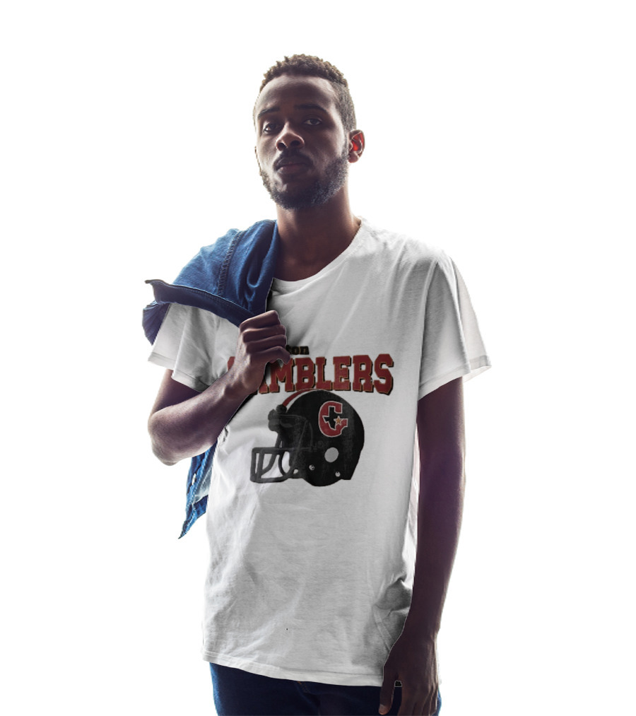 Houston Gamblers Distressed Football Helmet T-Shirt