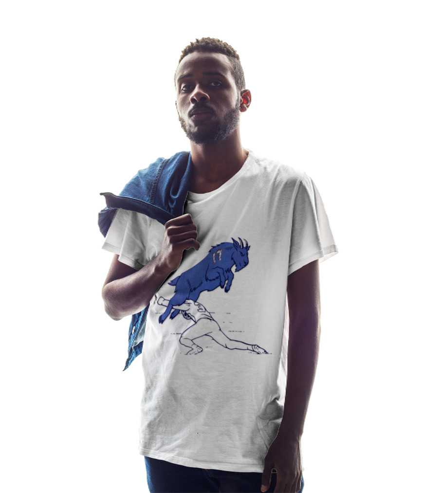 Buffalo Bills Josh Allen Goat 17 Jumping Over Defender Football Play T-Shirt