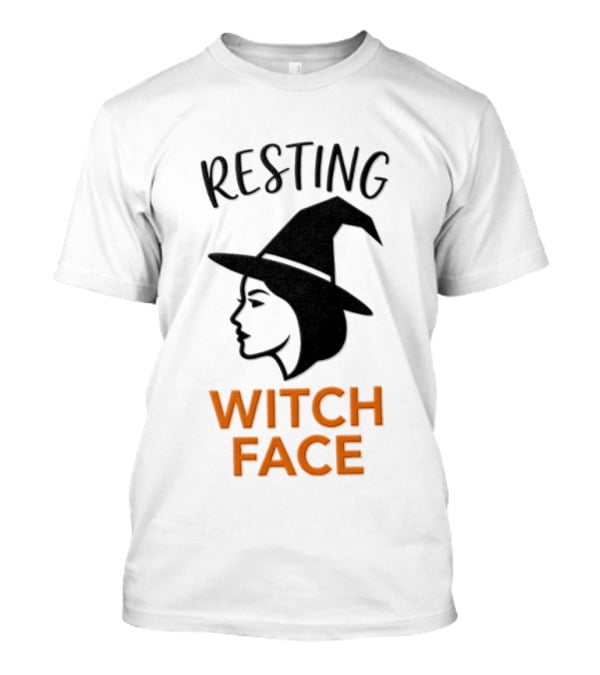 Resting Witch Face Halloween Witch Hat T-Shirt