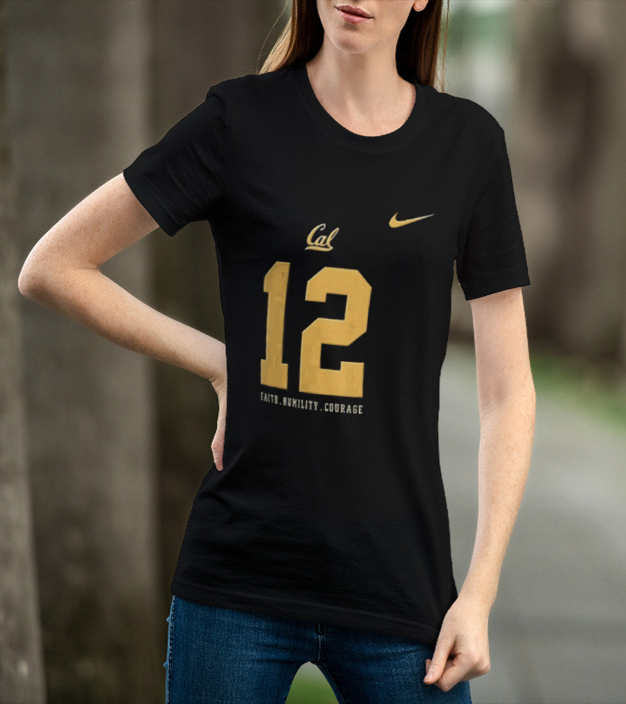 California Golden Bears Number 12 Nike Faith Humility Courage T-Shirt
