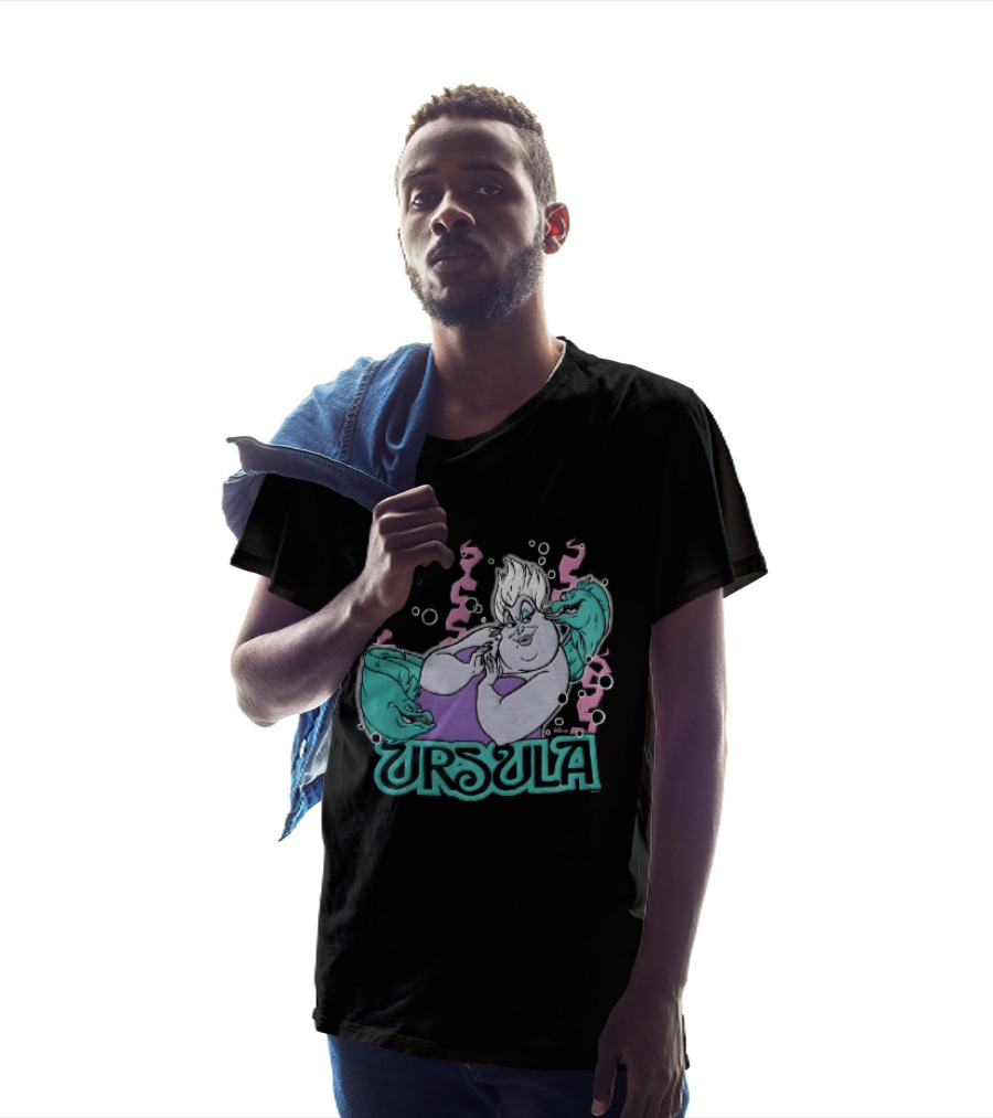 Disney Ursula Sea Witch Villain Eels Bubbles Seaweed T-Shirt
