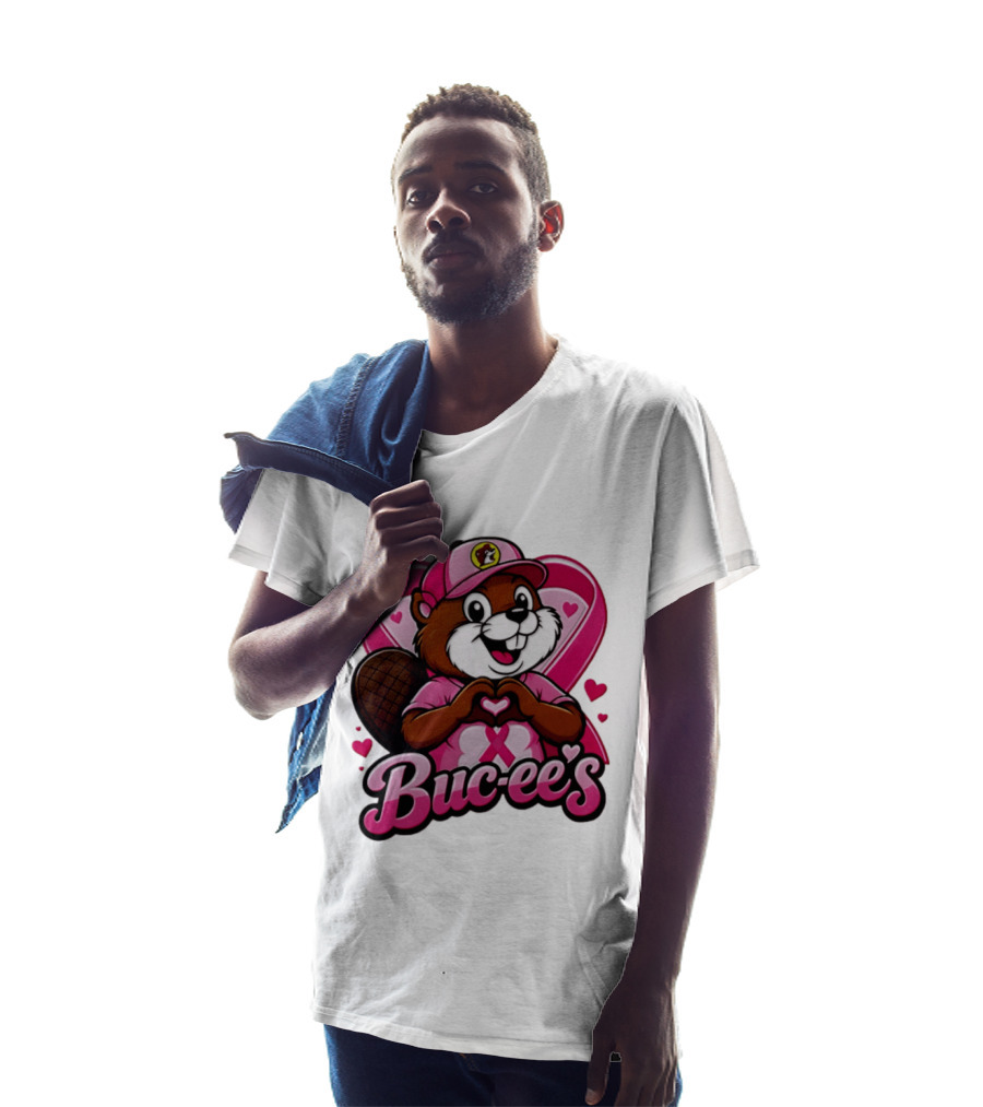 Buc Ee's Pink Ribbon Beaver Breast Cancer Awareness T-Shirt