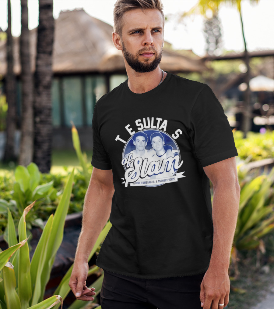 New York Yankees The Sultans Of Slam George Lombard Jr. Anthony Volpe T-Shirt