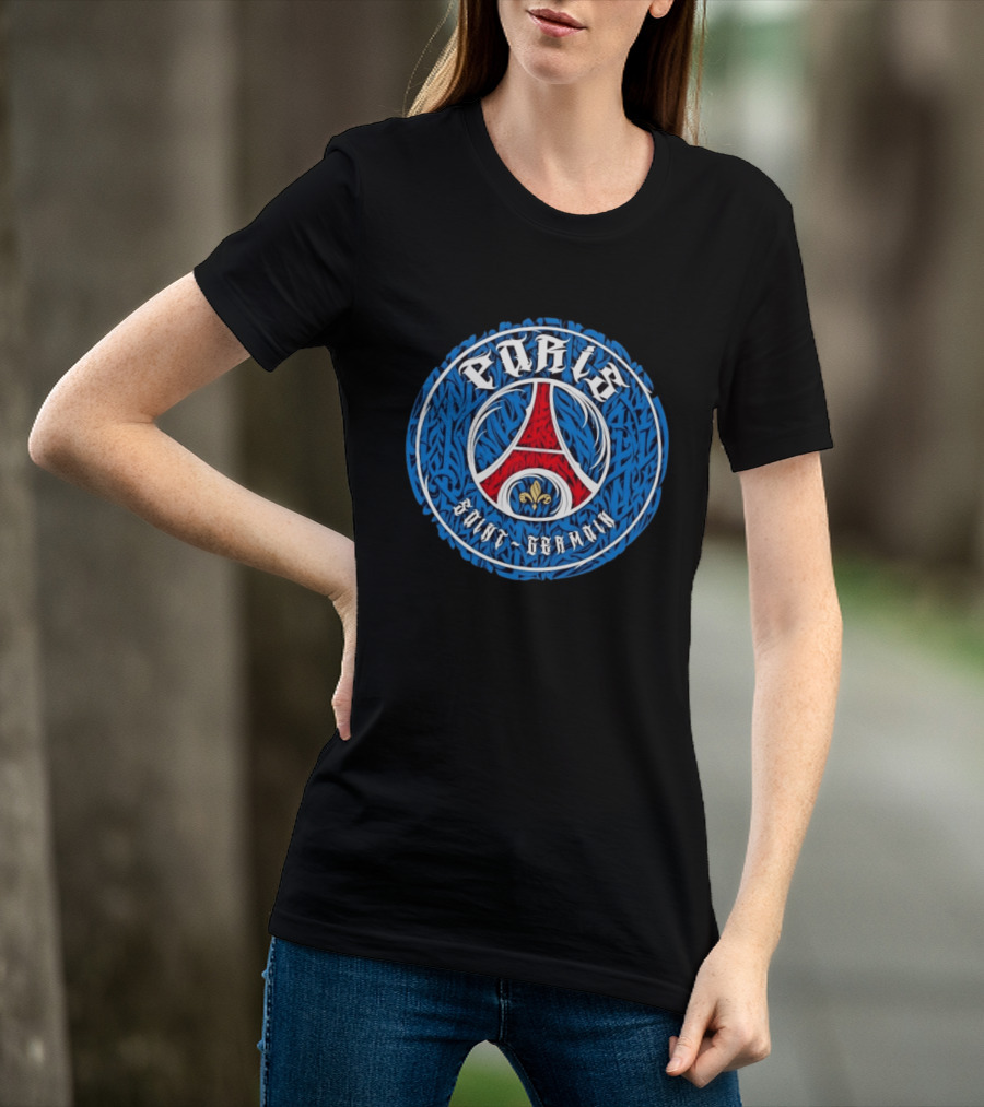 Paris Saint Germain PSG Tribal Fleur De Lis Football T-Shirt