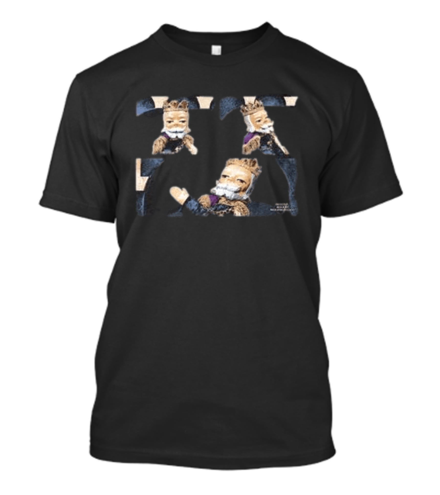 Mister Rogers Neighborhood King Friday Black Vintage Retrokid Shop T-Shirt