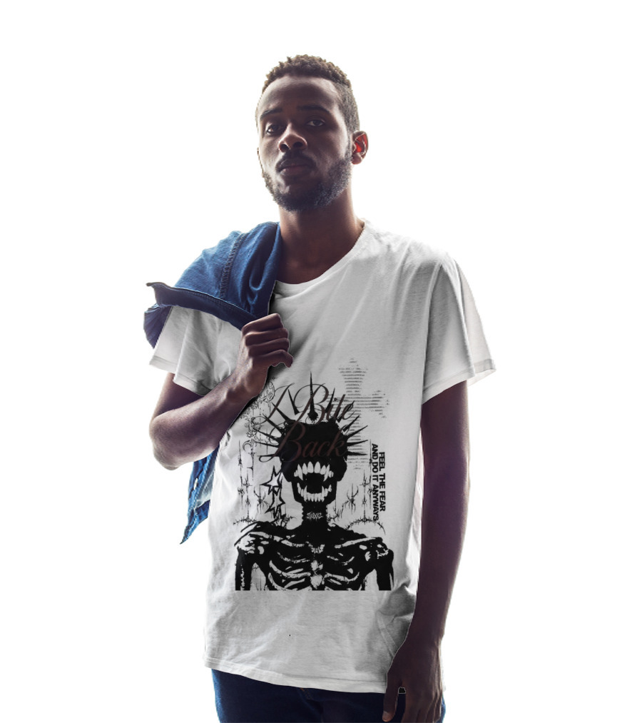 Swixxz Bite Back Jumbo Skeleton Cross T-Shirt