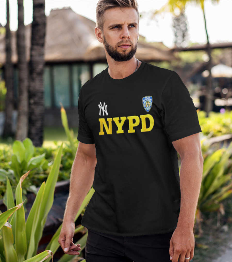2026 New York Yankees NYPD Collaboration NY Logo And Police T-Shirt