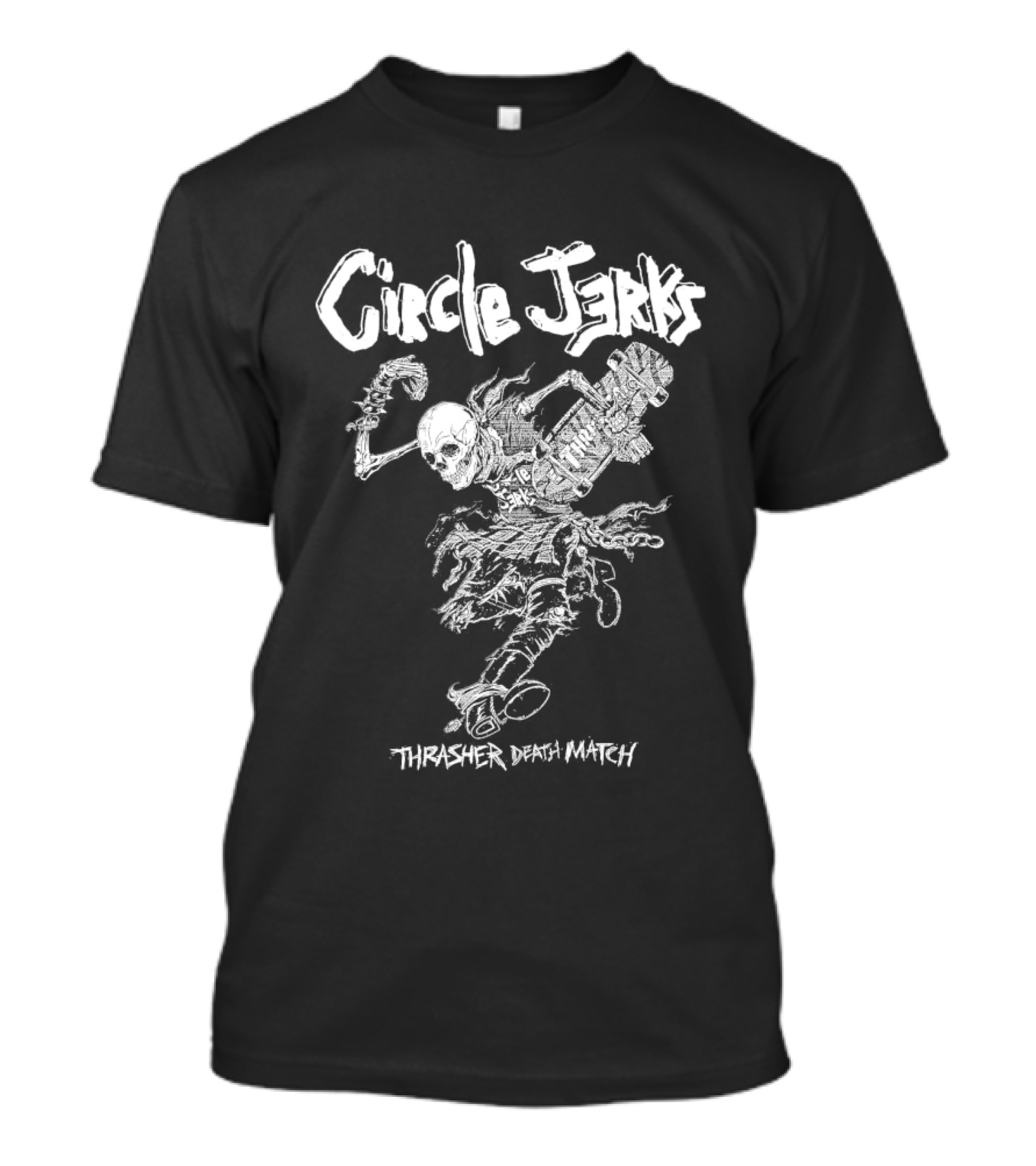 Circle Jerks Skanking Man Thrasher Death Match Black T-Shirt