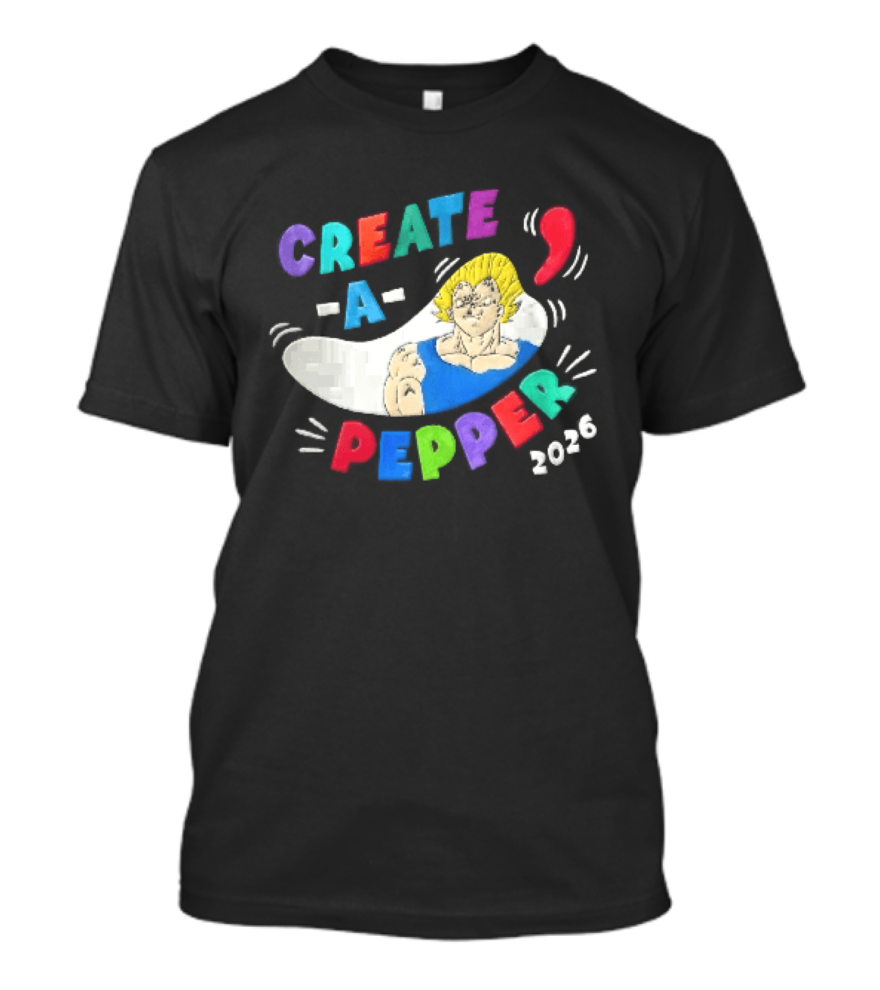 Create A Pepper 2026 Cartoon Anime Majin Vegeta T-Shirt