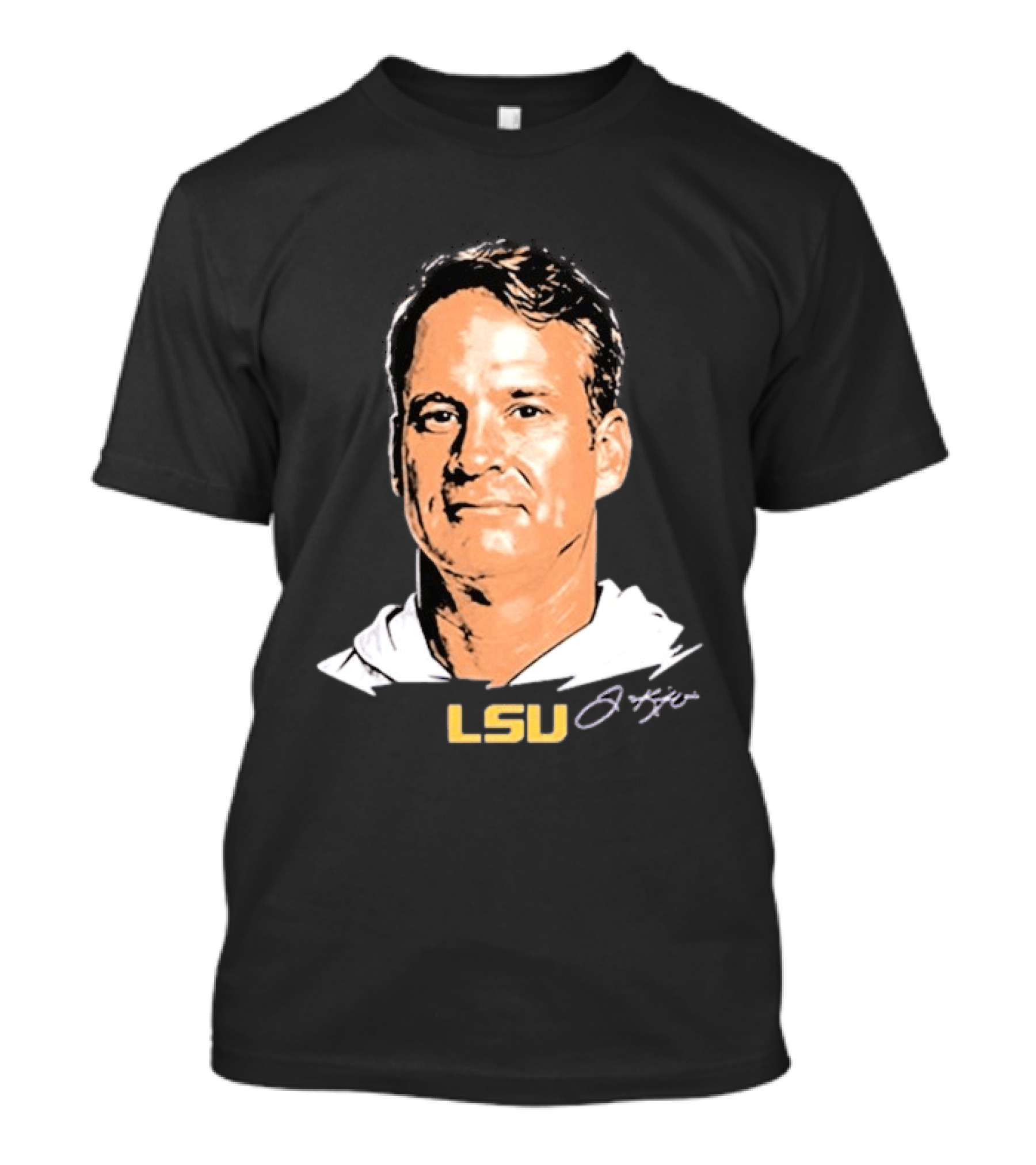 Lane Kiffin LSU Tigers Signature Big Head T-Shirt