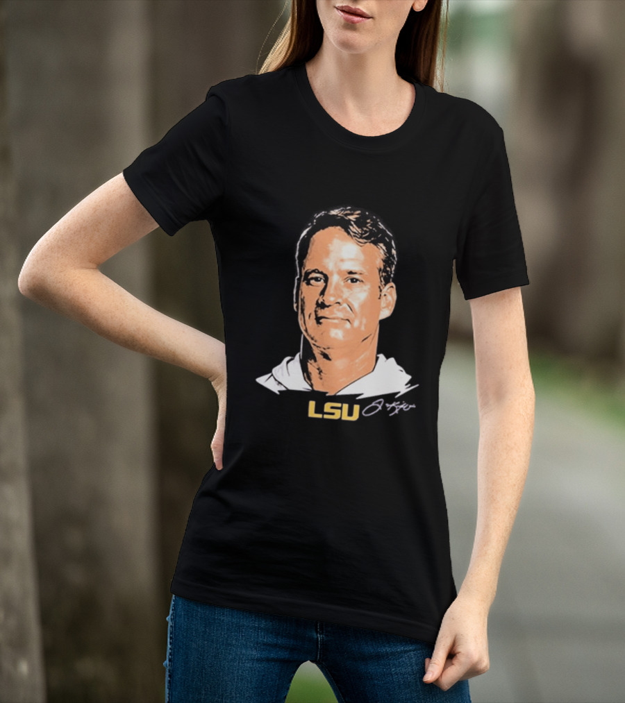 Lane Kiffin LSU Tigers Signature Big Head T-Shirt