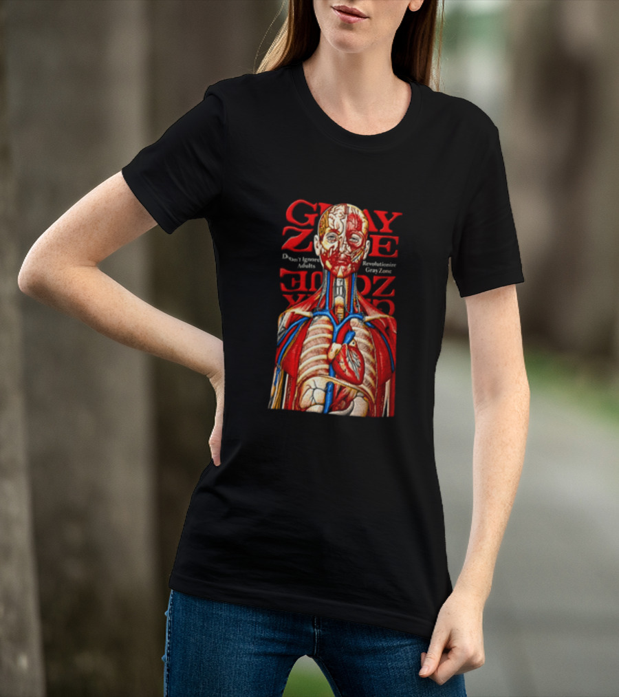 Grayzone Dont Ignore Revolutionize Anatomical Human Body Diagram T-Shirt