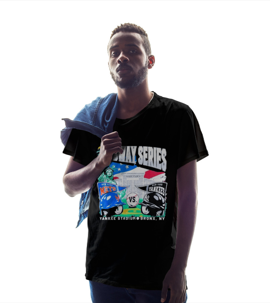 Subway Series Yankee Stadium Bronx NY Mets Yankees Statue Of Liberty T-Shirt