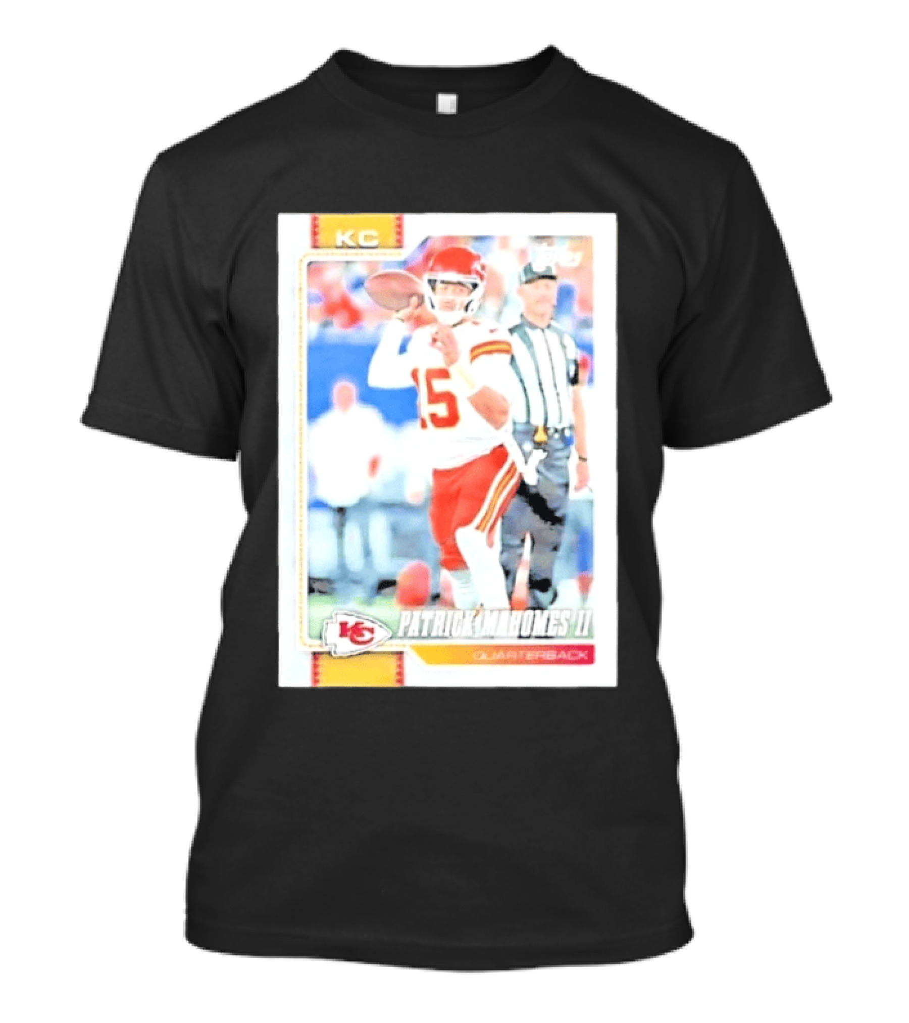 Kansas City Chiefs Patrick Mahomes II 2026 Topps Football Quarterback Trading Card T-Shirt
