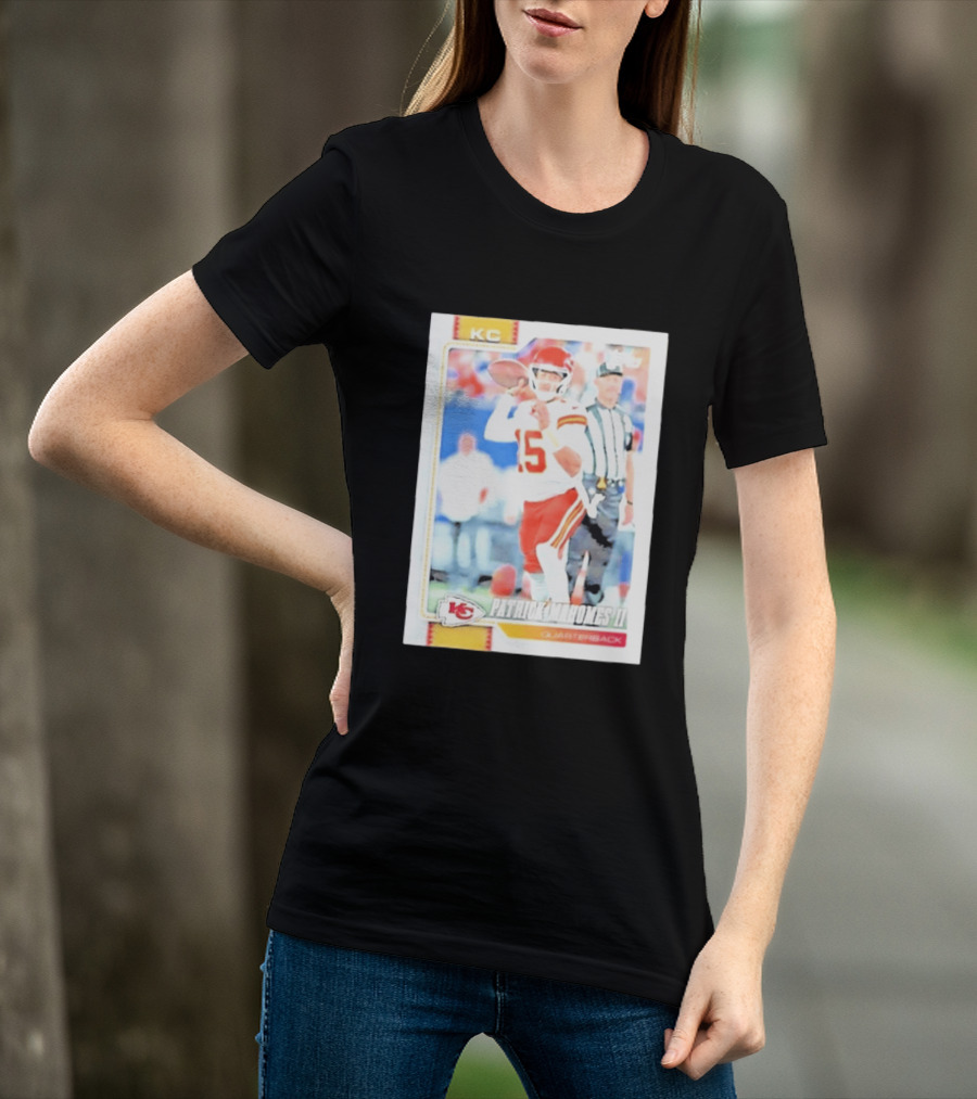 Kansas City Chiefs Patrick Mahomes II 2026 Topps Football Quarterback Trading Card T-Shirt
