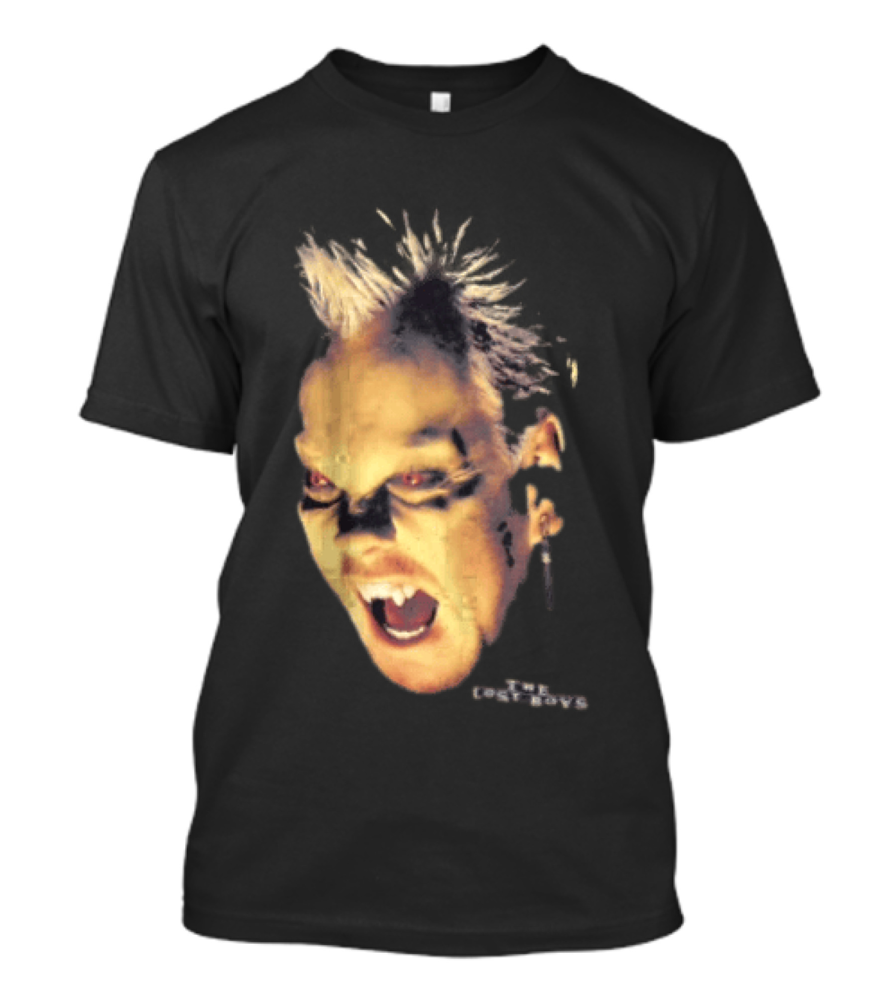 The Lost Boys David Vampire Face Silver Bullet Earring T-Shirt