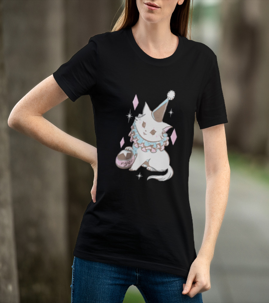 Popverse Superfans NYCC 2026 Mock Neck Cat Clown Nyeee T-Shirt