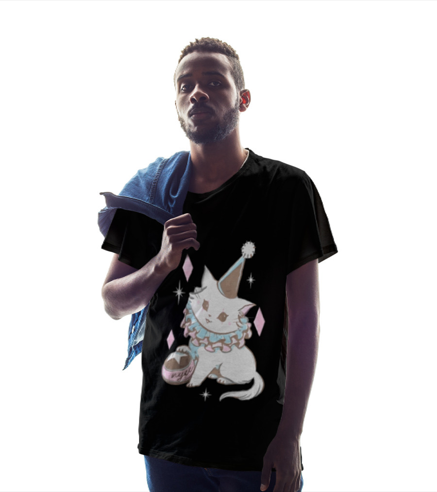 Popverse Superfans NYCC 2026 Mock Neck Cat Clown Nyeee T-Shirt