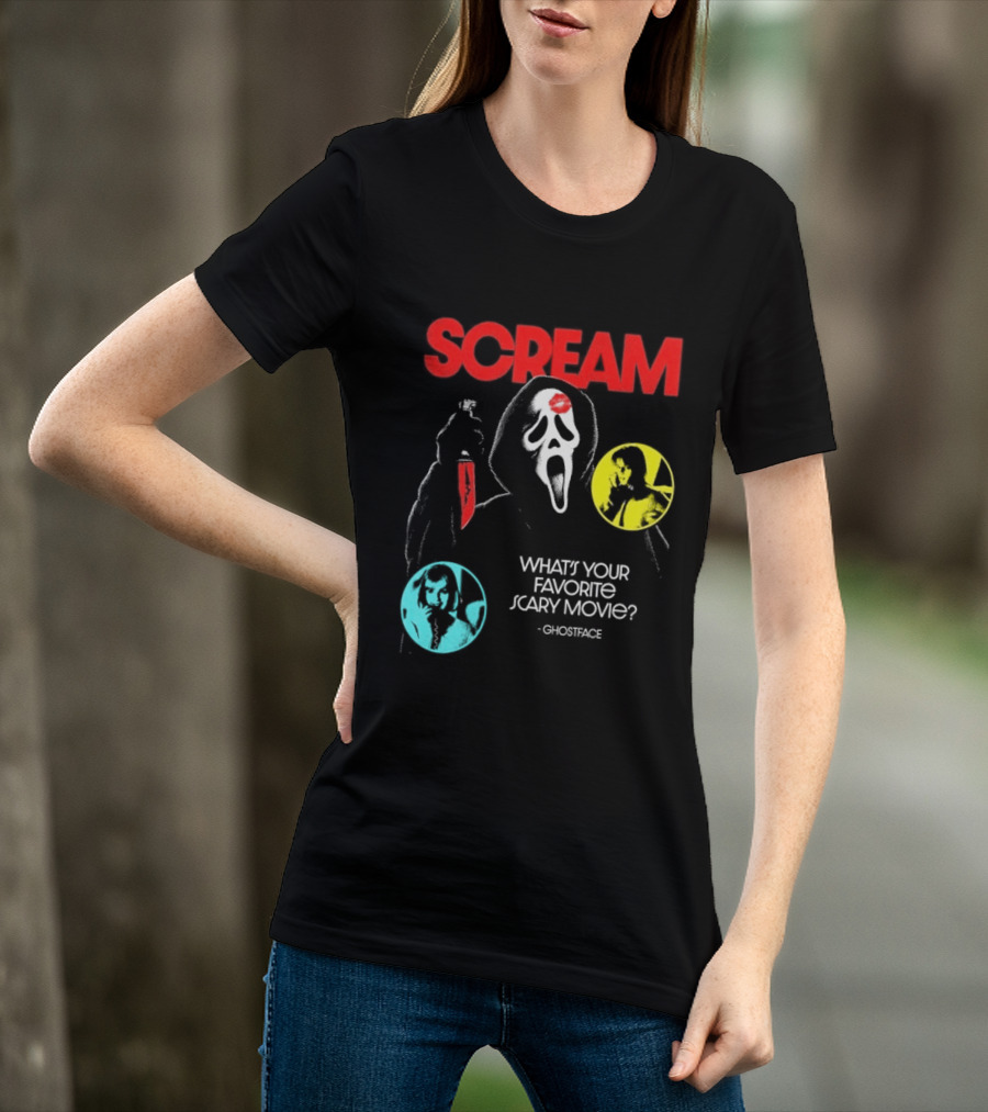 Scream Ghostface What's Your Favorite Scary Movie? T-Shirt