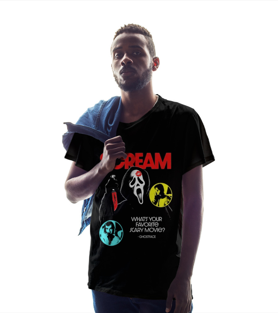 Scream Ghostface What's Your Favorite Scary Movie? T-Shirt